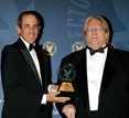 DGA Lifetime Achievement Award in Sports Direction recipient Joseph R. Aceti (right) with presenter Dennis Lewin.