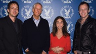 2007 DGA Documentary Award nominee Richard E. Robbins, DGA President Michael Apted, moderator Lynne Littman, and nominee Asger Leth