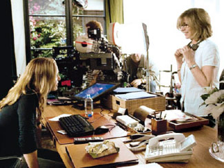 Nancy Meyers directinf Kate Winslet in The Holiday